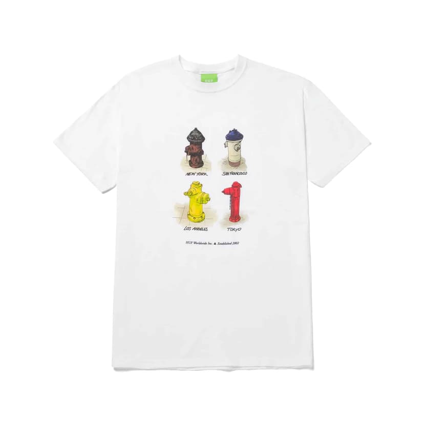 HUF All Cities Tee - white