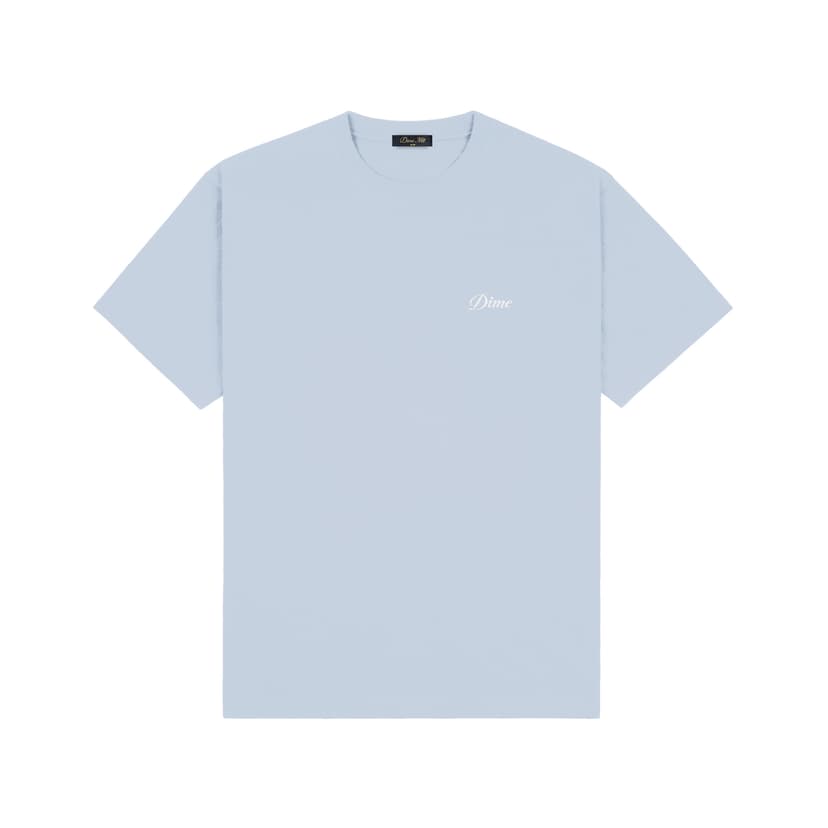 Dime Cursive Small Logo Tee - blue