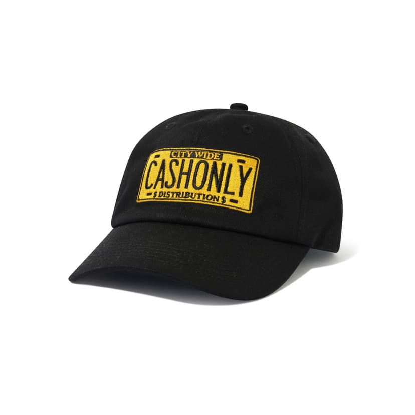 Cash Only License Plate Cap - black