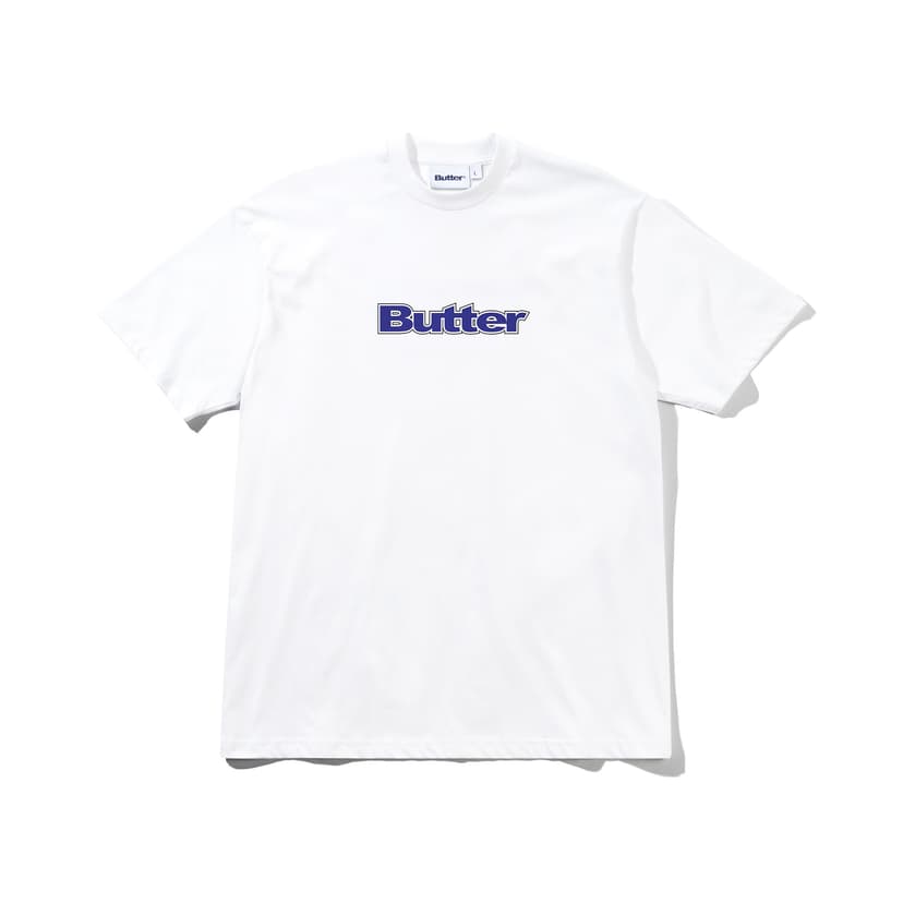 Buttergoods Outline Logo Tee - white