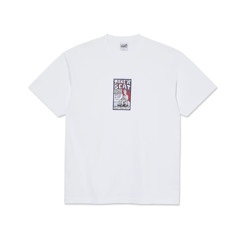 Polar Skate co. Take A Seat Tee - white