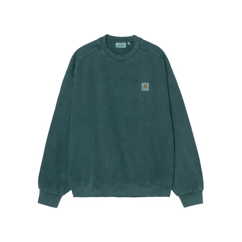 Carhartt WIP Vista Sweat - Deep Lagoon-Garment dyed