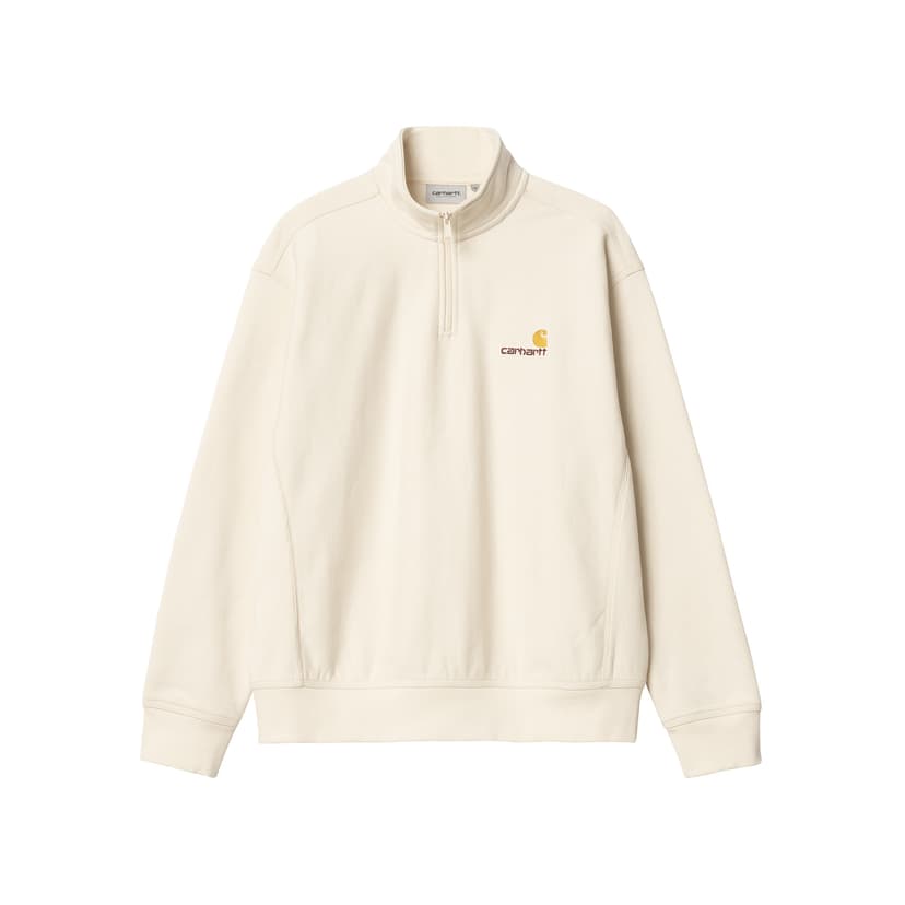 Carhartt WIP Half Zip Amercan Script - natural