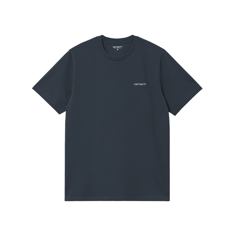 Carhartt WIP Script Embroidery T-Shirt - deep night