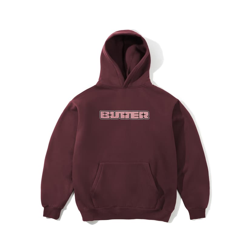 Buttergoods Glint Nylon Applique Pullover Hood - burgundy