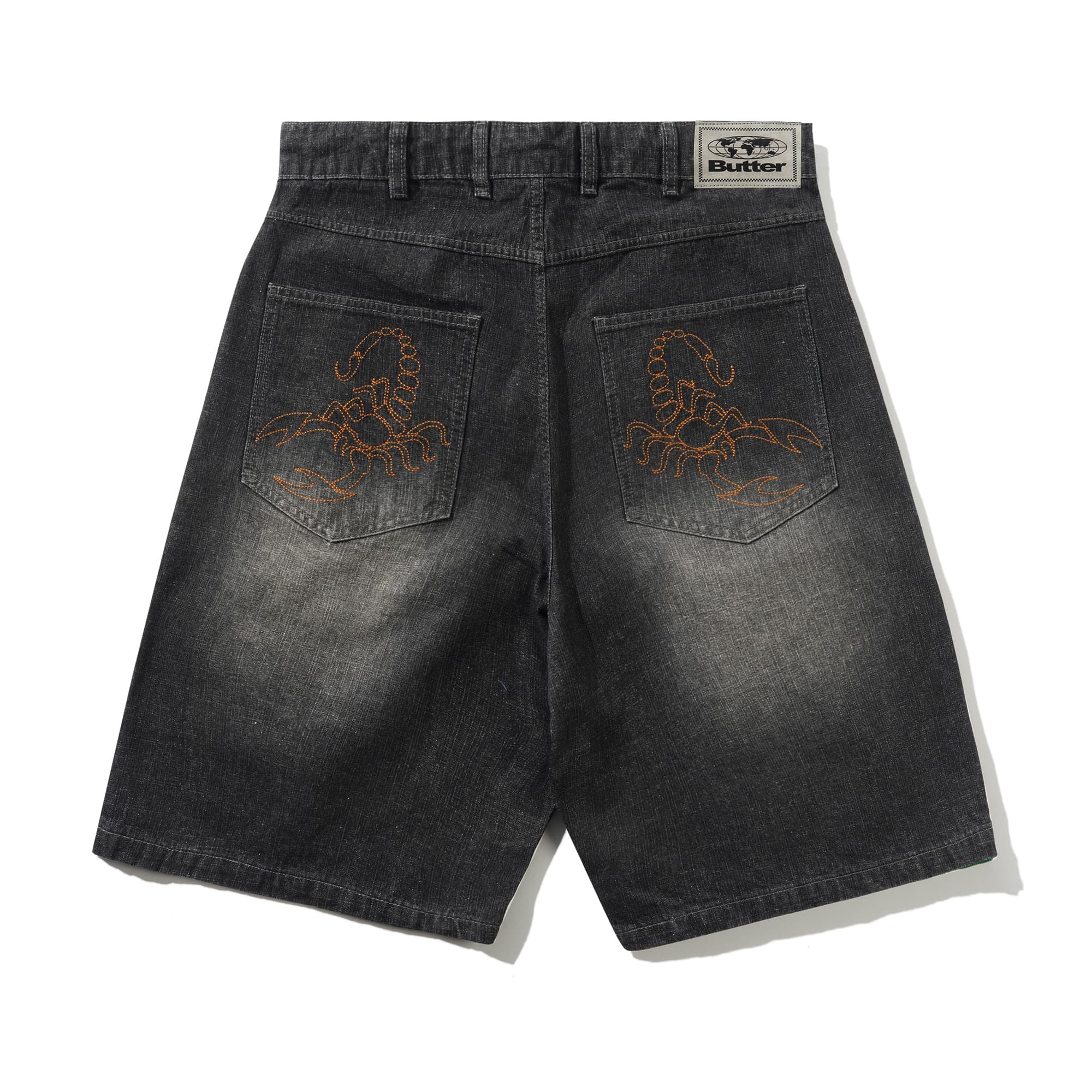 Buttergoods Scorpion Stitch Denim Short - slub black