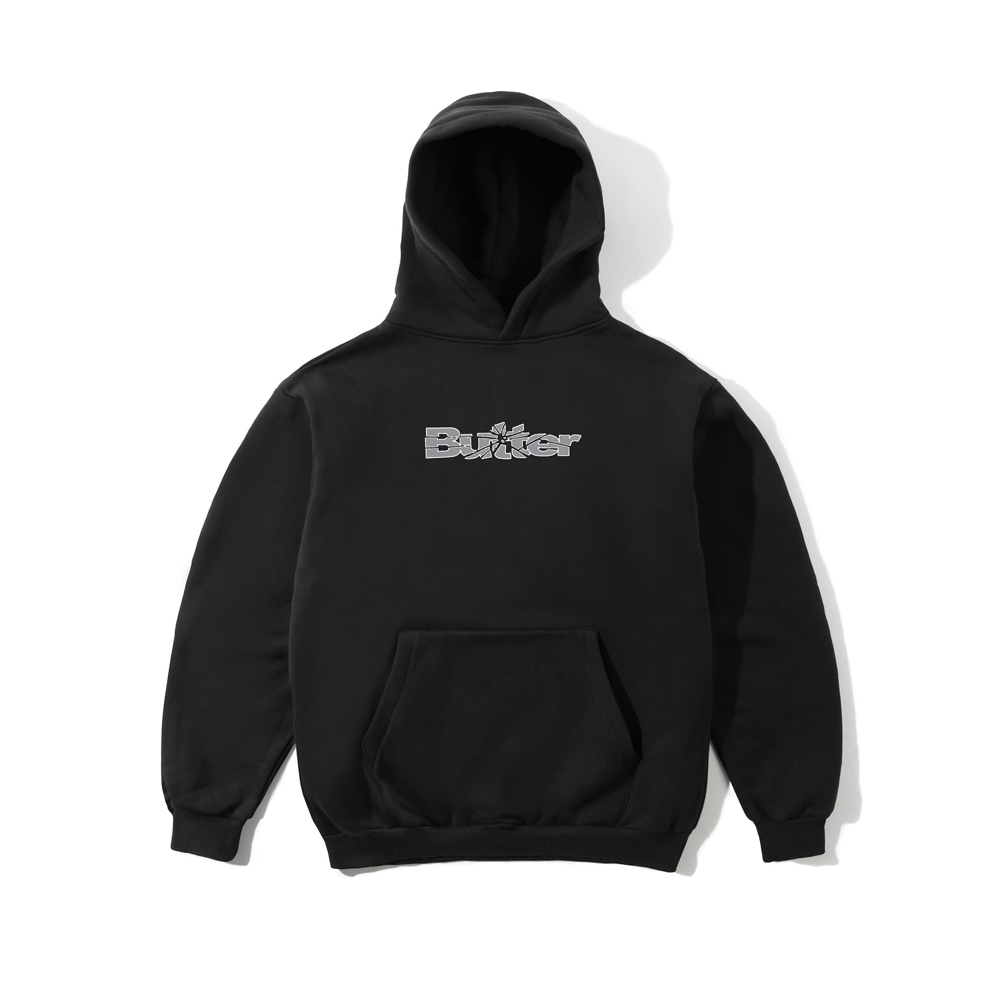Buttergoods Smashed Logo Pulloover Hood - black
