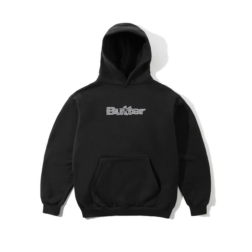 Buttergoods Smashed Logo Pulloover Hood - black