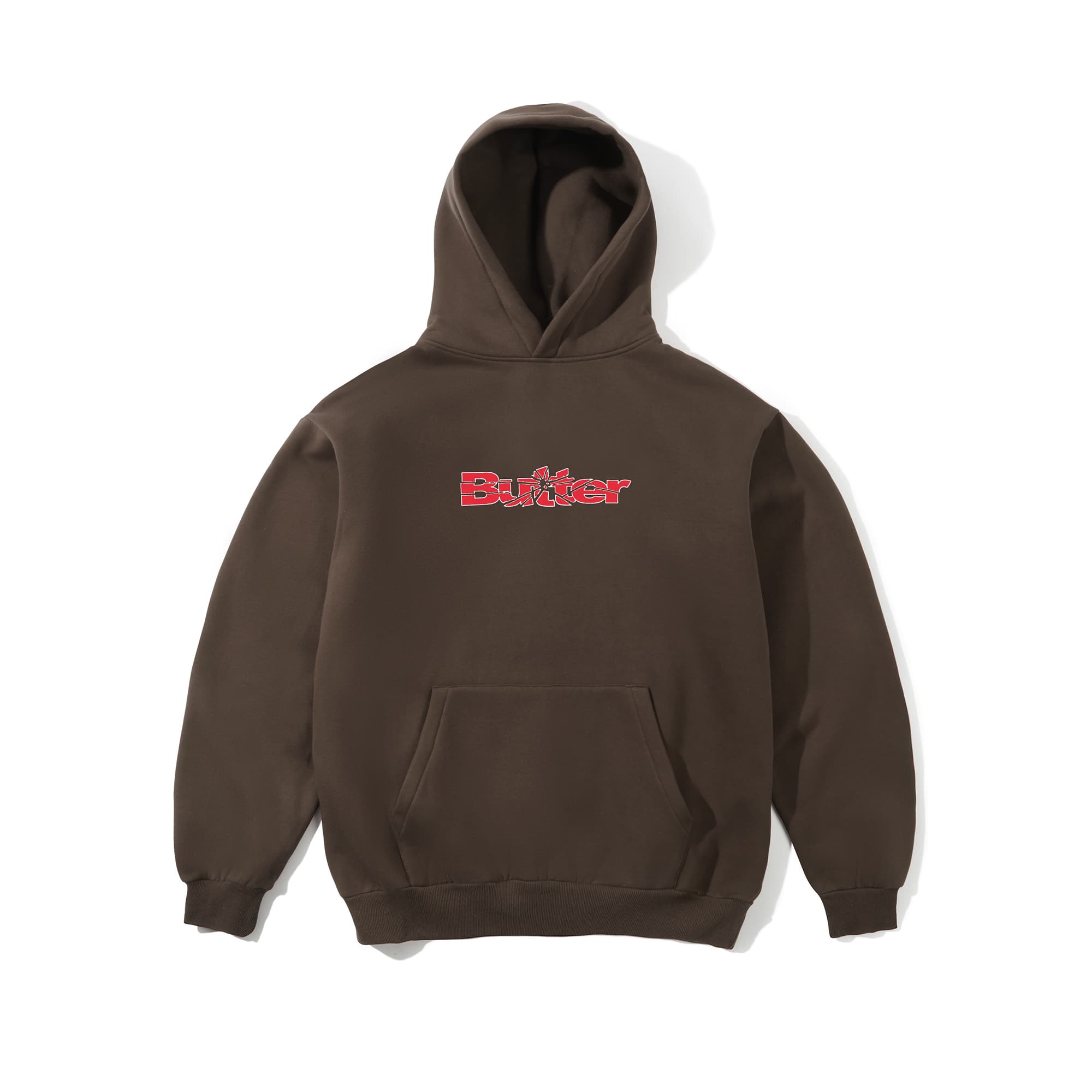Buttergoods Smashed Logo Pulloover Hood - brown
