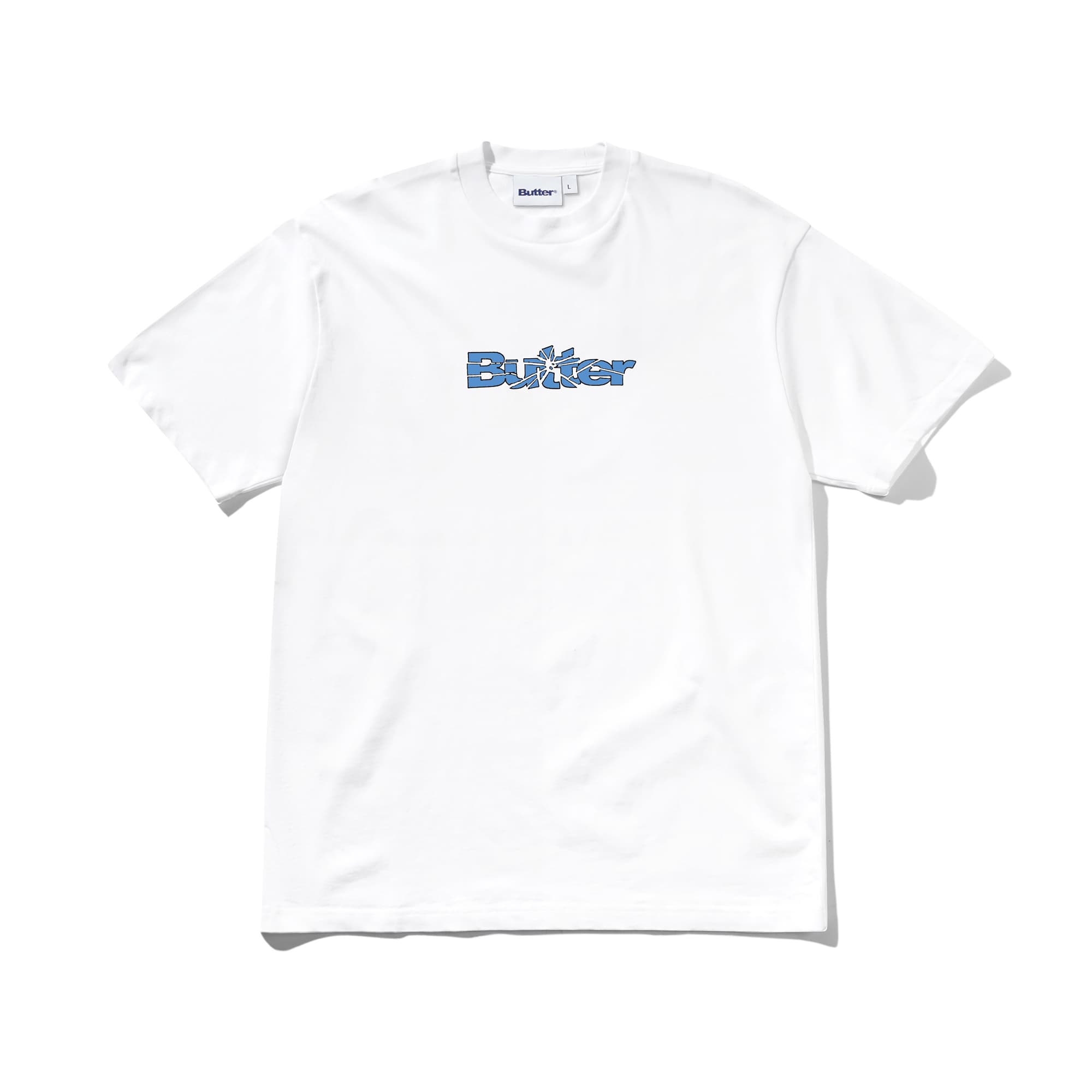 Buttergoods Smashed Logo Tee - white