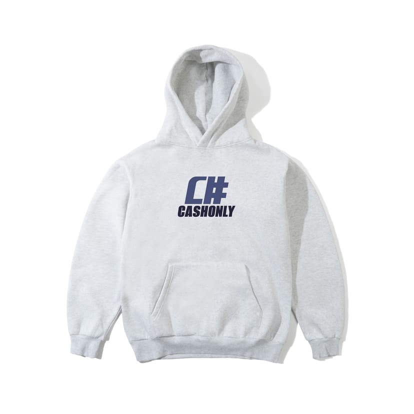 Cash Only Numeric Pullover Hood - ash
