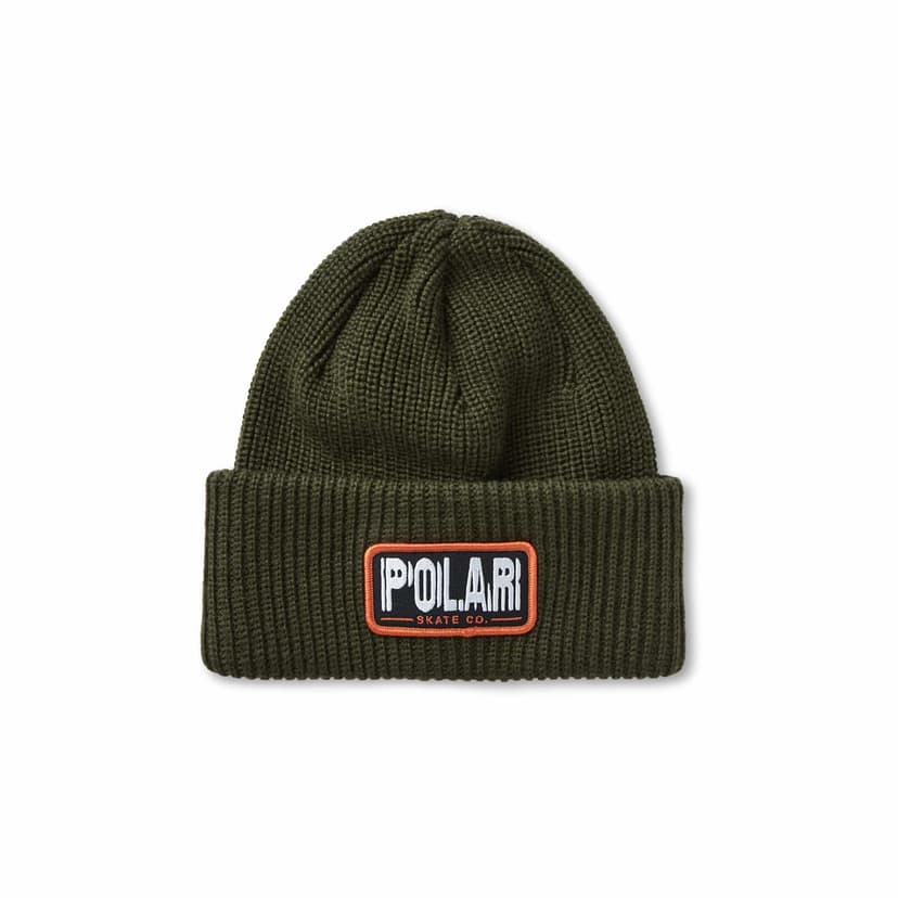 Polar Skate Co. Earthquake Merino Beanie - army