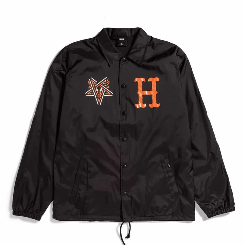 HUF x Thrasher Split Coaches Jacket - black