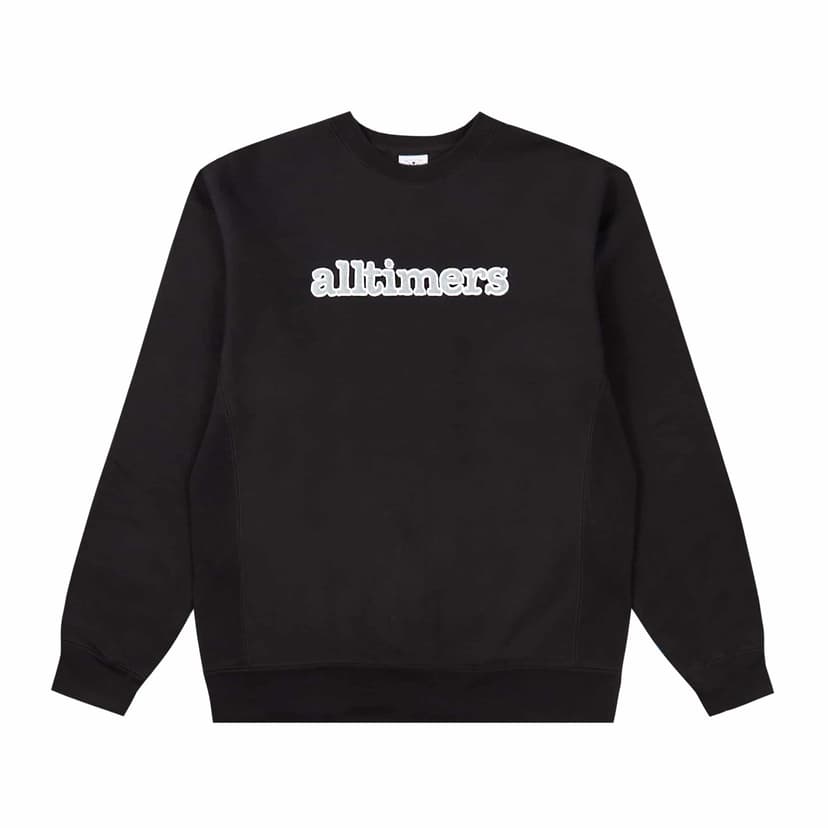 Alltimers Stamped Embroidered Heavyweight Crewneck - black