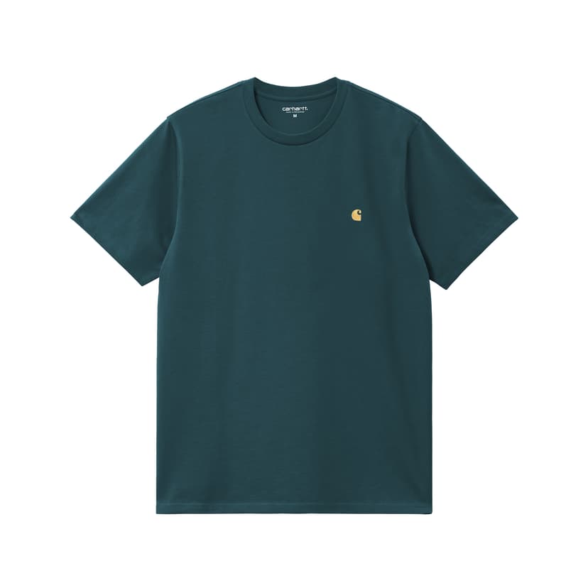 Carhartt WIP Chase Tee - duckblue / gold
