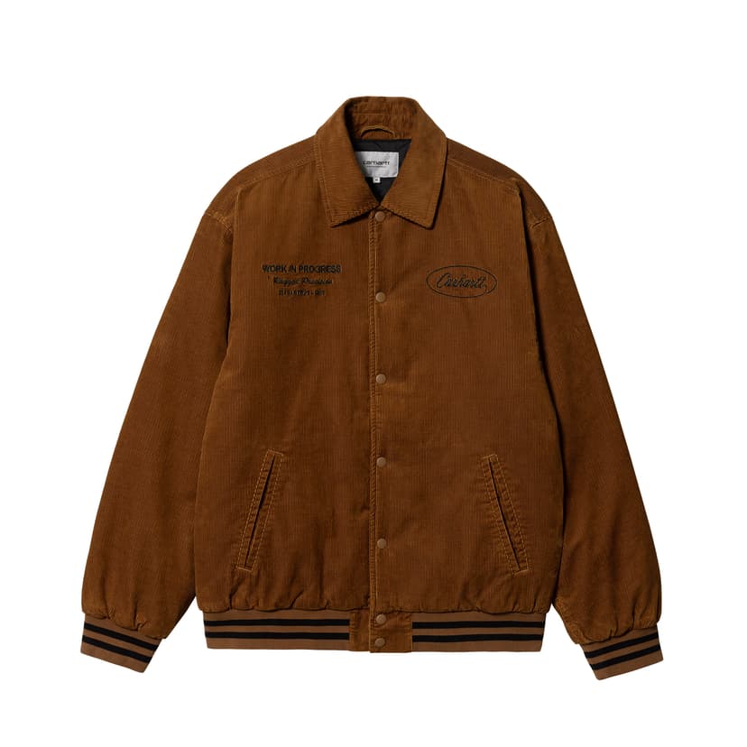 Carhartt WIP Rugged Letterman Jacket - deep h brown / black
