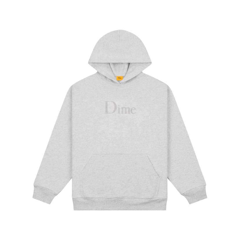 Dime Classic Chenille Logo Hoodie - heather grey