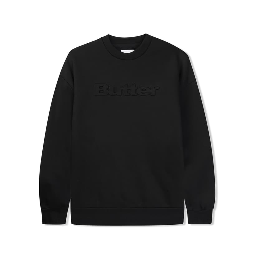 Buttergoods Embossed Logo Crewneck - black