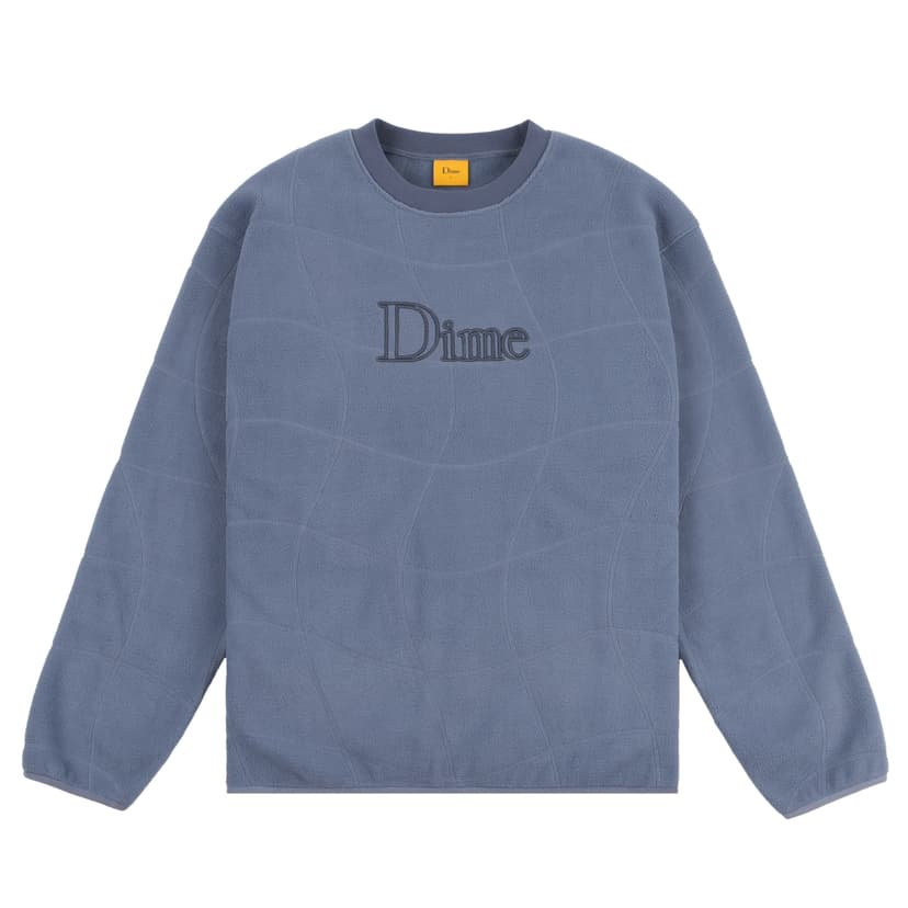 Dime Classic Wave Polar Crewneck - stone blue
