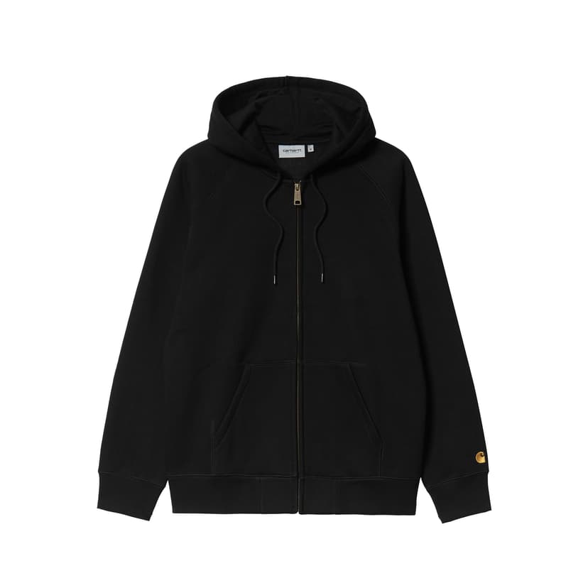 Carhartt WIP Hooded Chase Jacket - black/gold