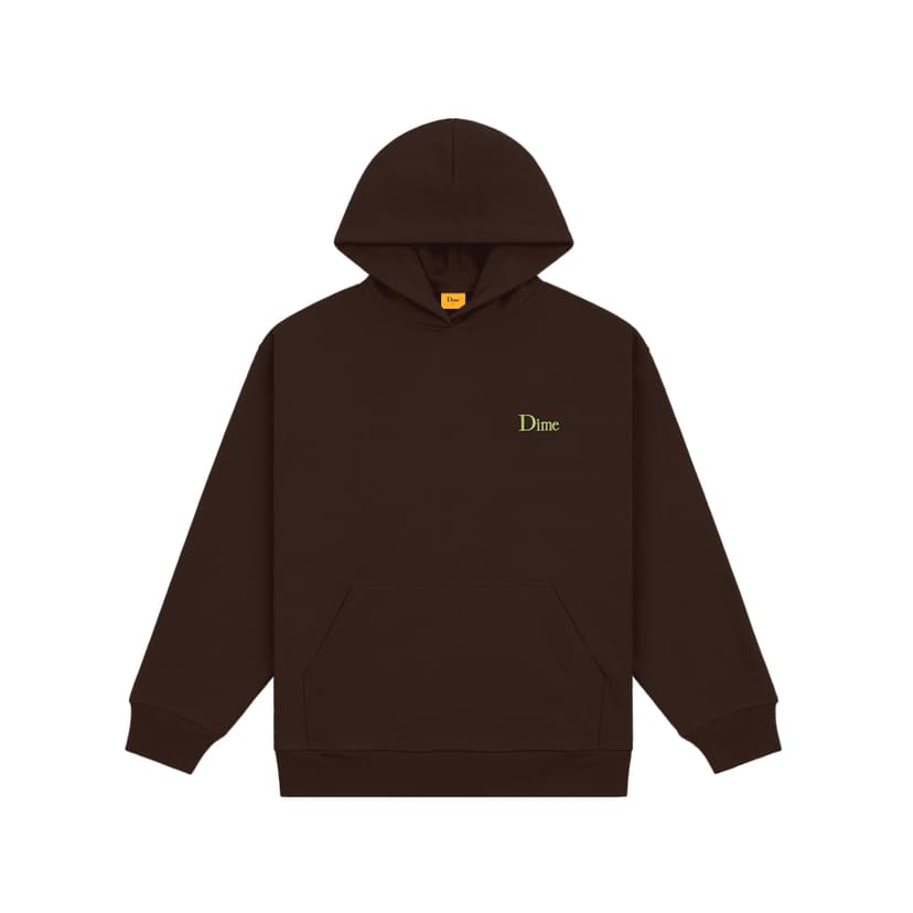 Dime Classic Small Logo Hoodie - brown