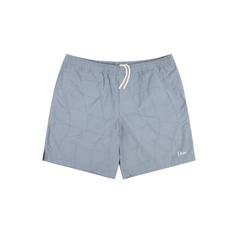 Dime Wave Quilted Shorts - cloud