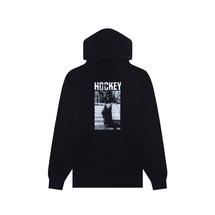 Hockey Crosswalk Hoodie - black