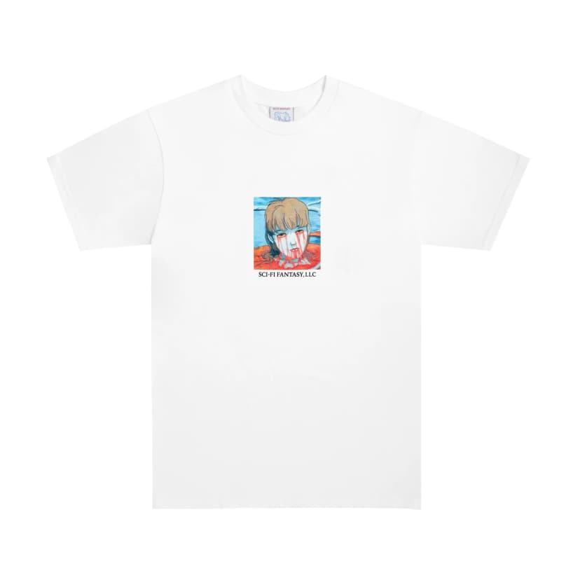 Sci-Fi Fantasy Leaking Eyes Tee - white