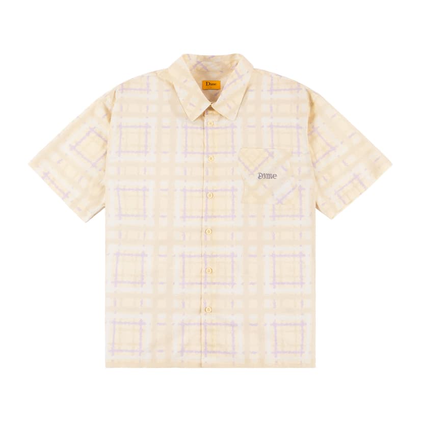 Dime Resort Plaid Shirt - cream