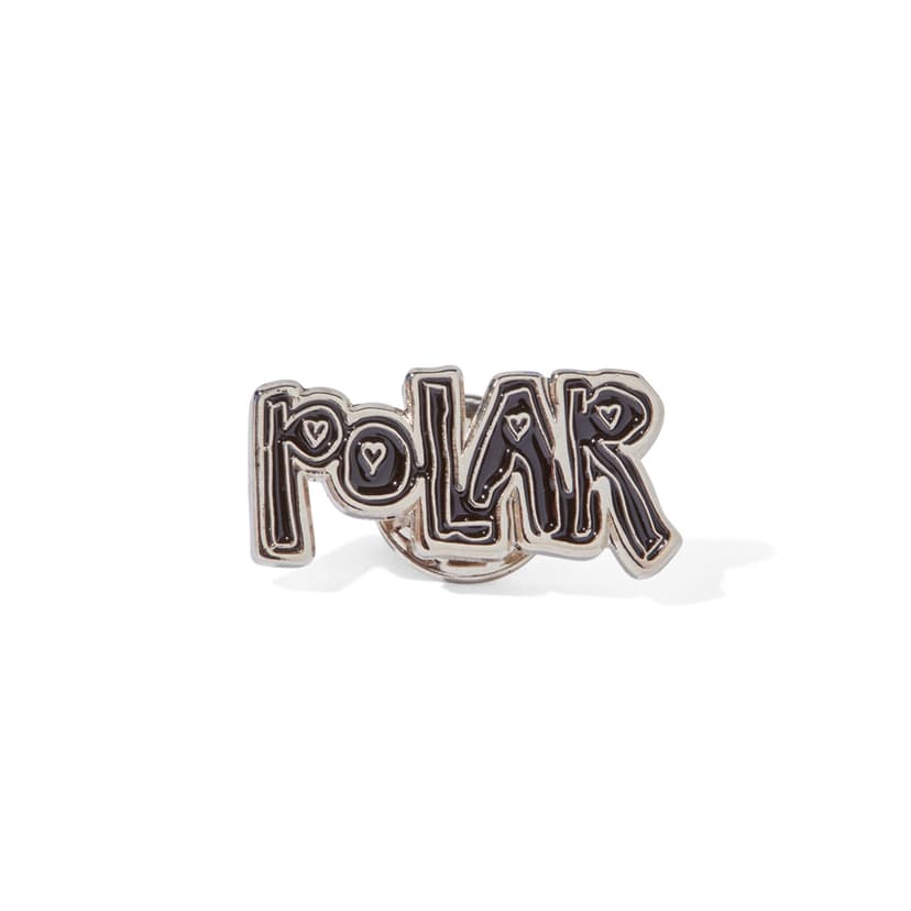 Polar Skate Co. Pin Heart Logo - black