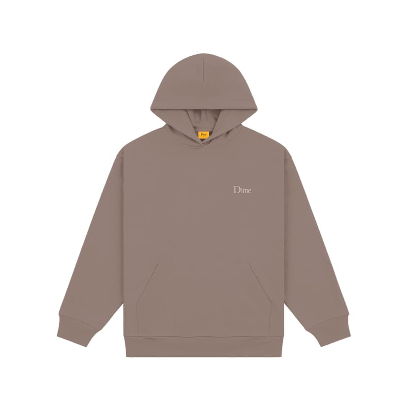 Dime Classic Small Logo Hoodie - deep sepia