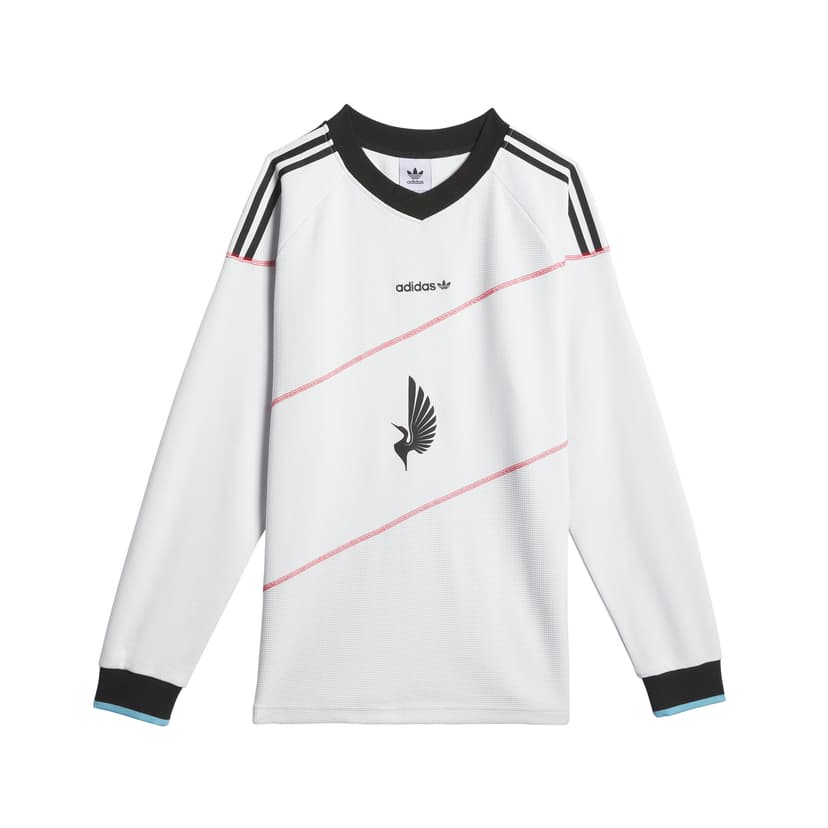 Adidas Skateboarding x MNUFC x Familia Thermal Longsleeve - white / black