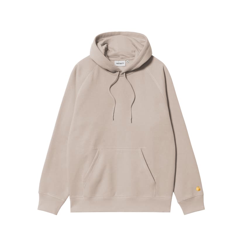 Carhartt WIP Hooded Chase Sweat - dusky beige /gold