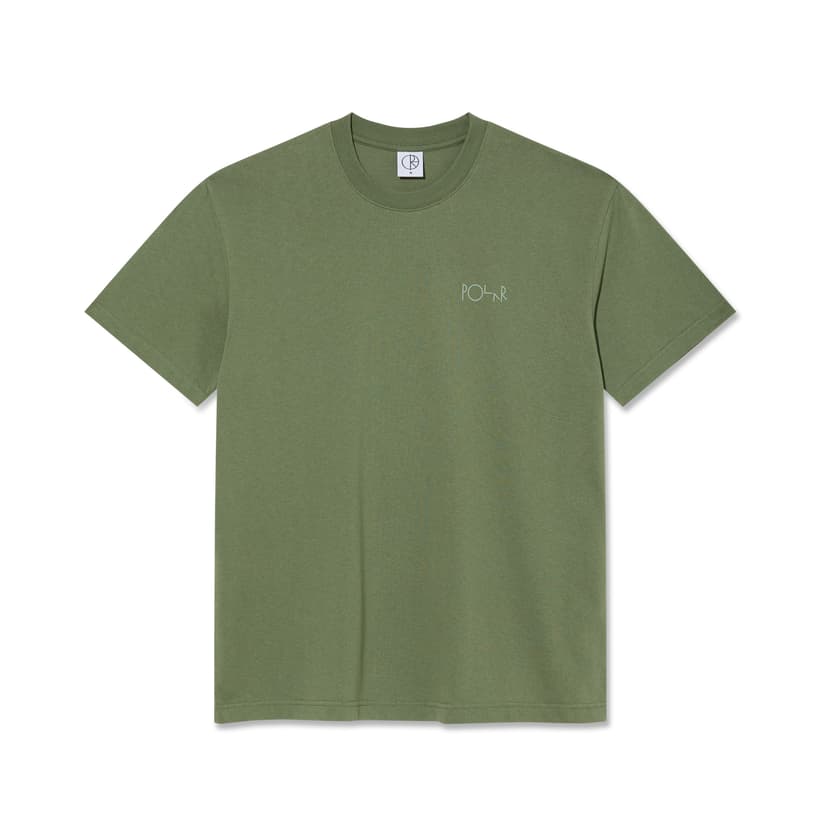 Polar Skate Co. Contrast Tee (Stroke Logo) - moss