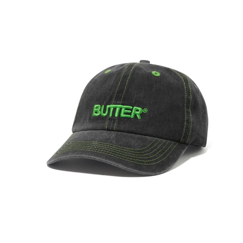 Buttergoods Rounded Logo Cap - washed black