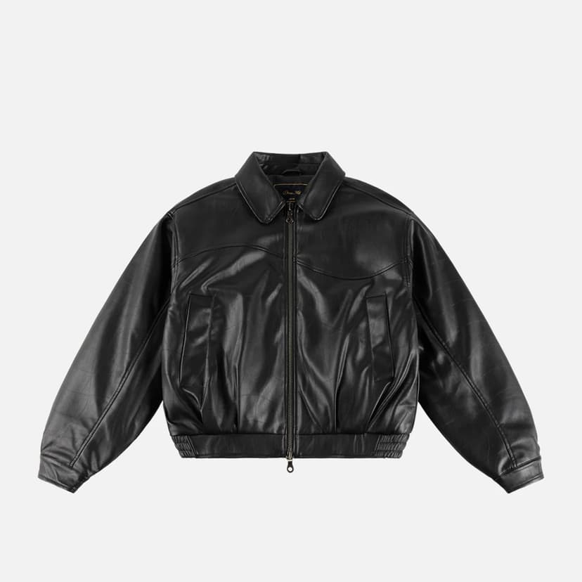 Dime Debossed Wavy Jacket - black
