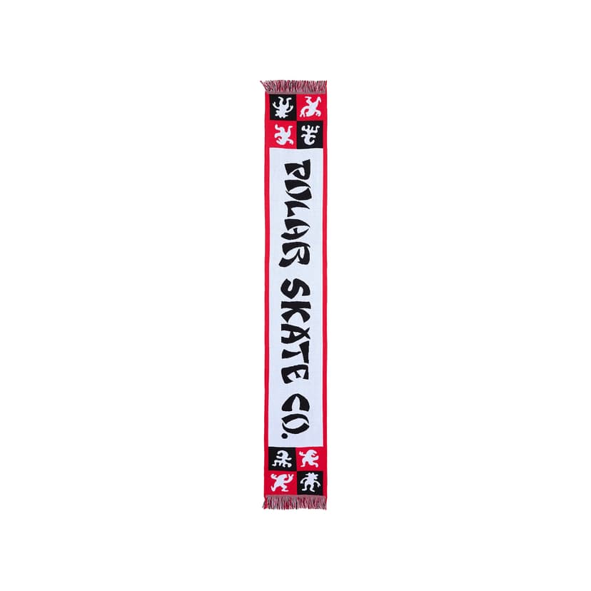 Polar Skate co. Football Scarf | Checkers - Red