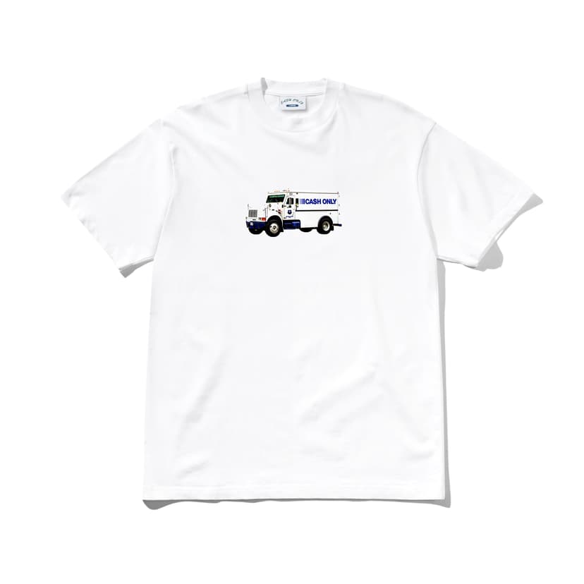 Cash Only Money Truck Tee - white