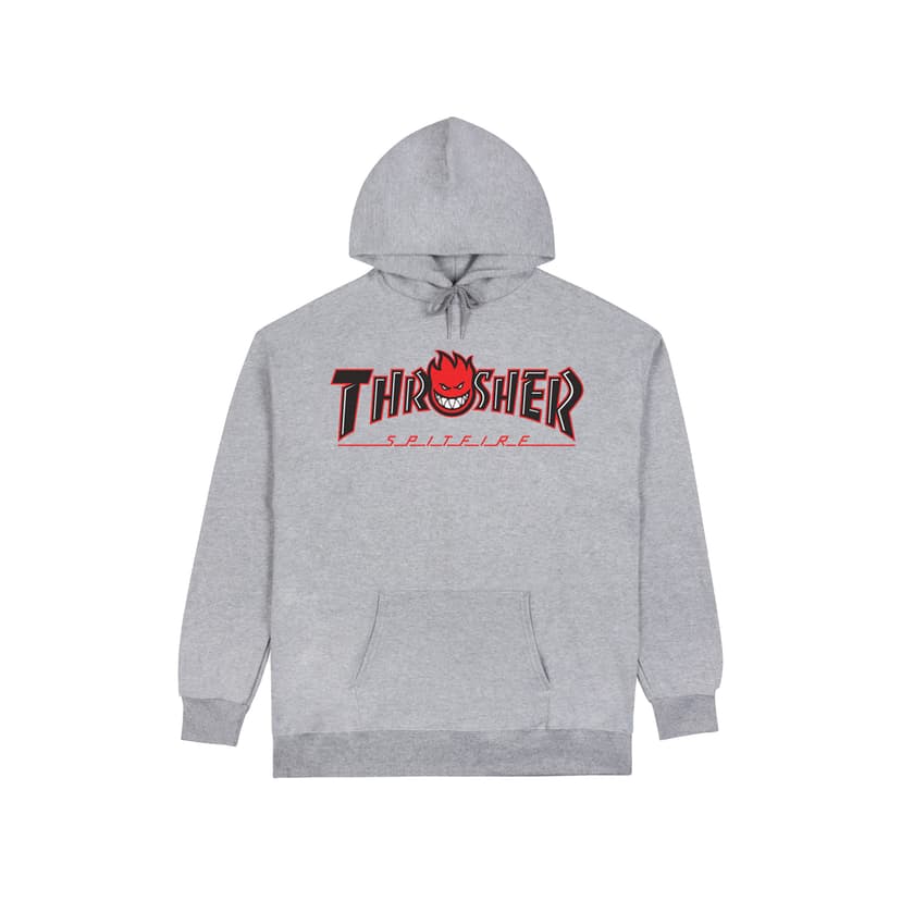 Thrasher x Spitfire Big Head Outline - ash