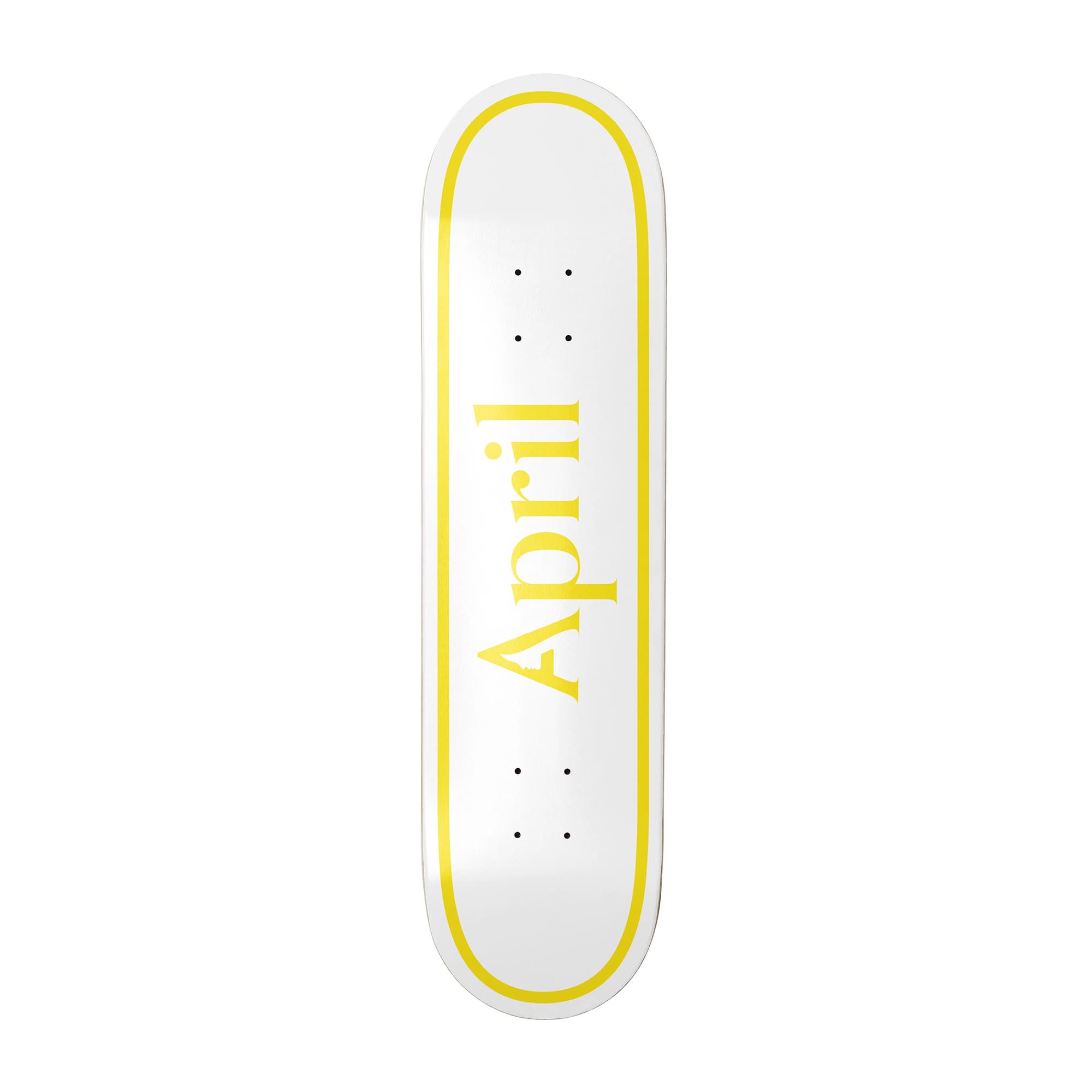 April Skateboards - Twin - April OG Logo - yellow/white 8,5"