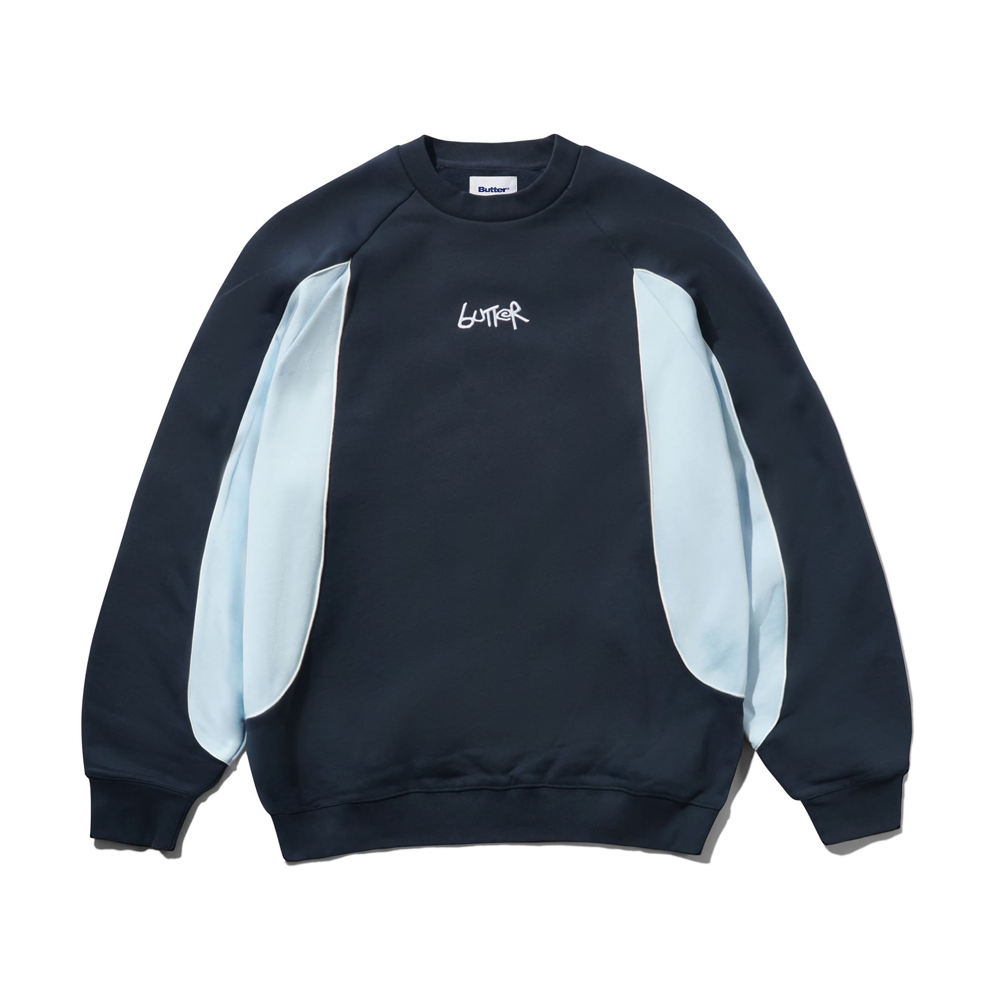 Buttergoods Tread Crewneck - navy / sky