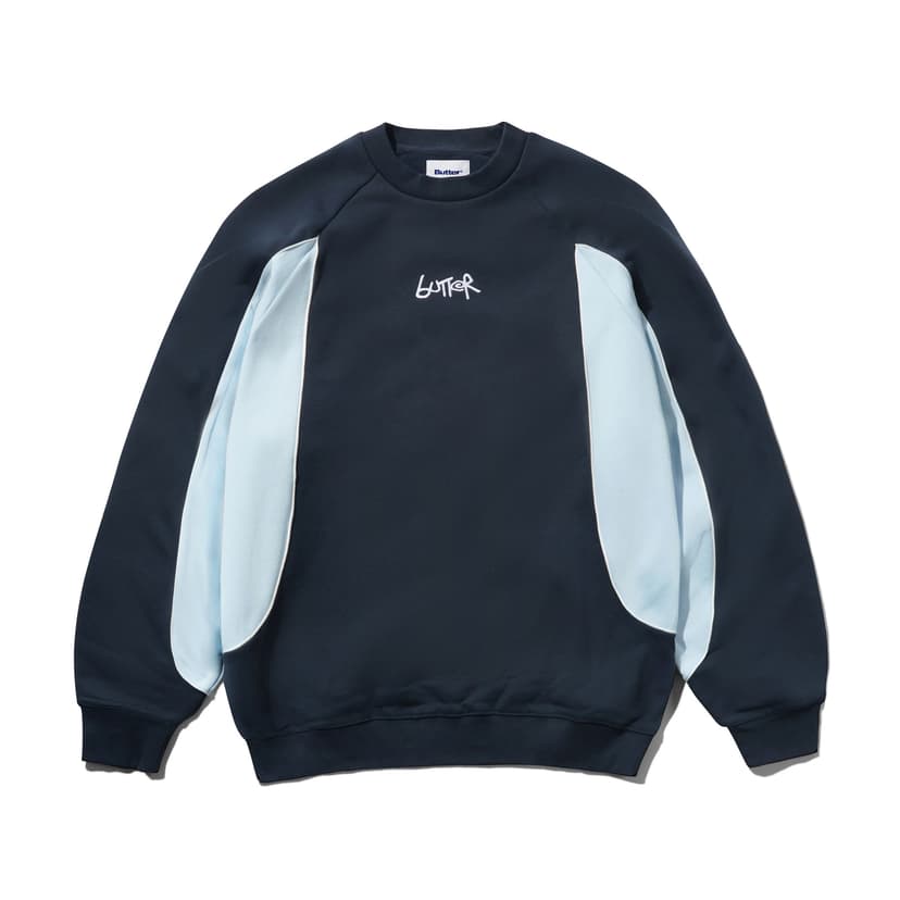 Buttergoods Tread Crewneck - navy / sky
