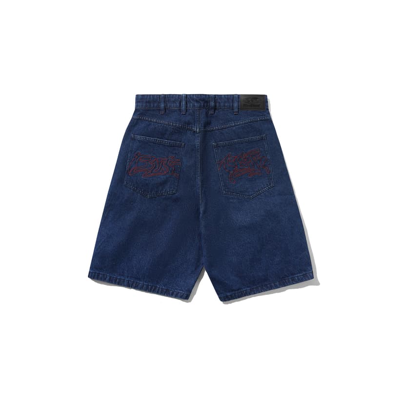 Buttergoods Drummer Baggy Denim Shorts - raw dark indigo