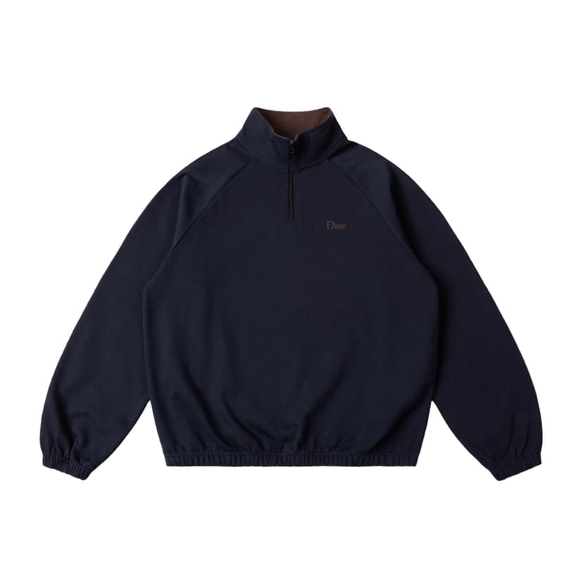 Dime MTL Classic Terry Quarter Zip - navy