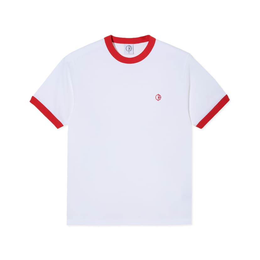 Polar Skate Co. Ringer Tee - white - red