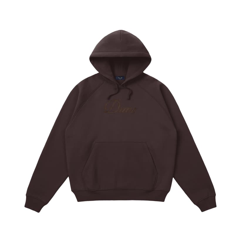 Dime MTL Cursive Hoodie - dark brown