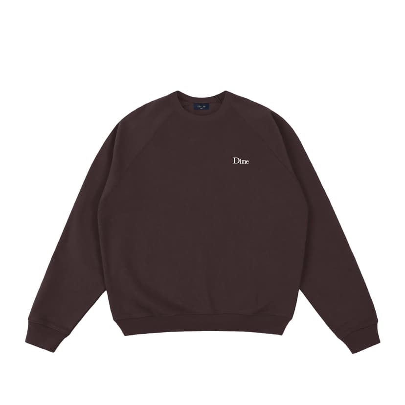 Dime MTL Classic Small Logo Crew - dark brown