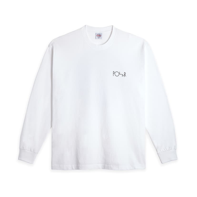 Polar Skate co. Fill Logo LS / Klez Crossing - white