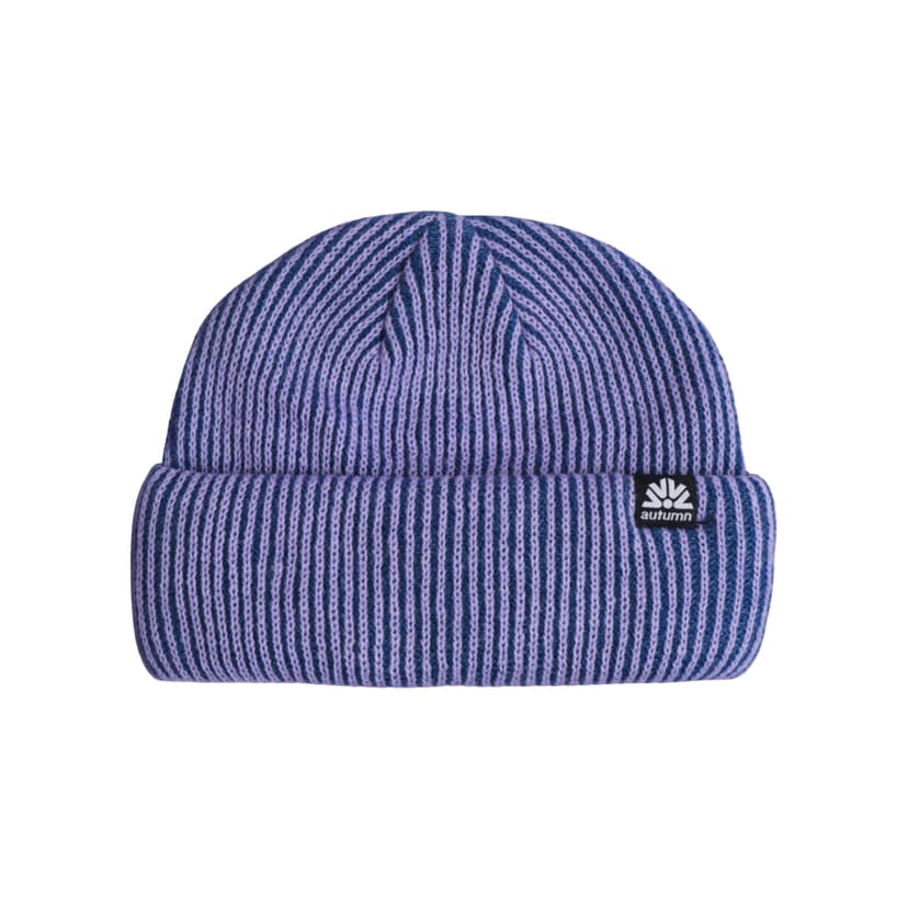 Autumn Cord Double Roll Beanie - bluejay