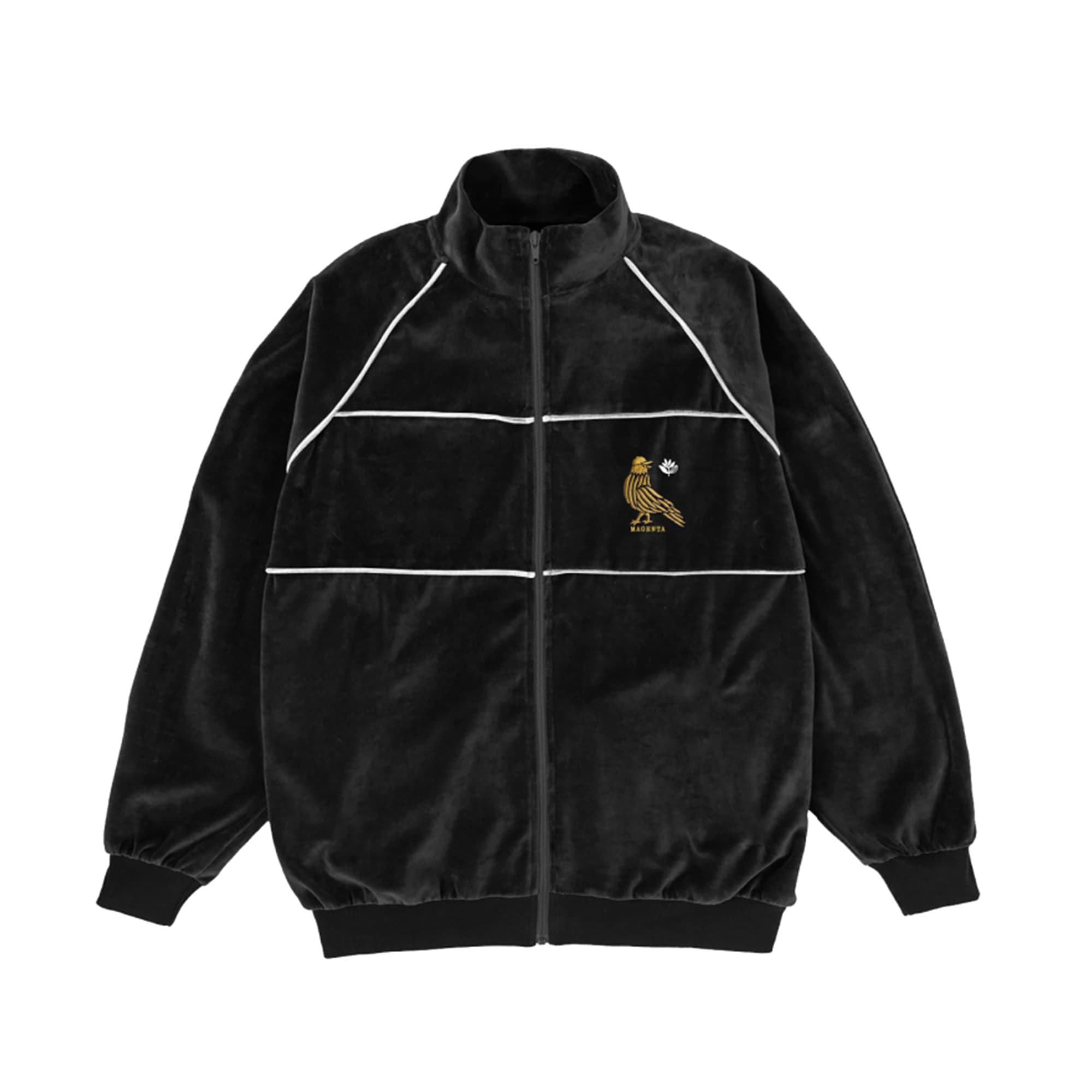 Magenta Smooth Track Jacket - black